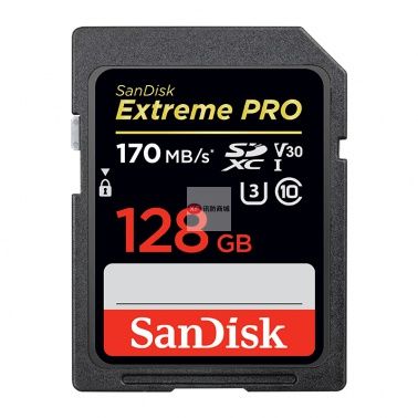 闪迪 128GB SD U3 C10 4K 内存卡 128G 红黑色 SD存储卡[128]